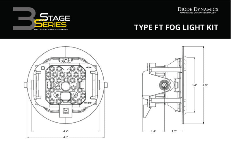 

Diode Dynamics DD7021 - DIODD7021 - Diode Dynamics SS3 Sport Type FT Kit ABL - Yellow SAE Fog - Shipped in Europe - Tuningsupply.com
