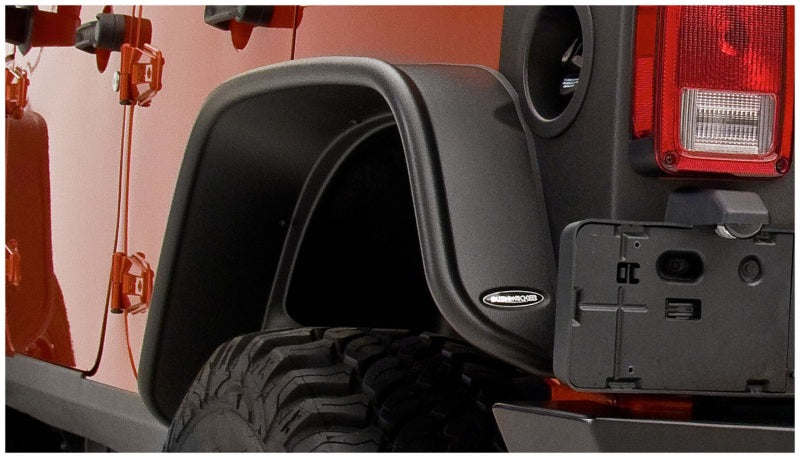 

Bushwacker 10050-07 - BUS10050-07 - Bushwacker 07-18 Jeep Wrangler Unlimited Flat Style Flares 2pc 4-Door Sport Utility Only - Black - Shipped in Europe - Tuningsupply.com
