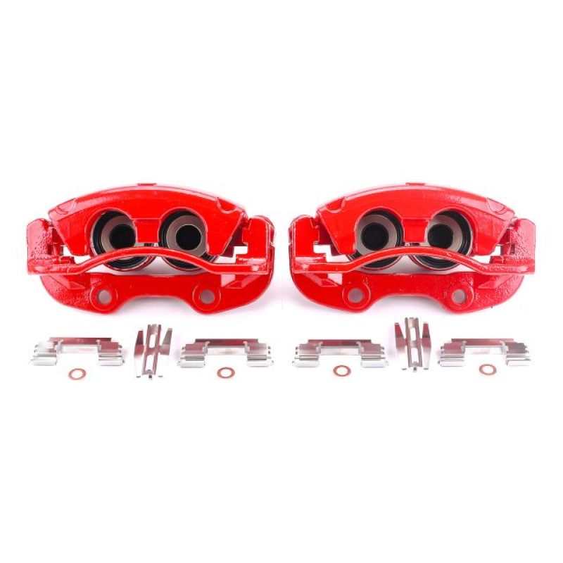 Power Stop 02-06 Cadillac Escalade Rear Red Calipers w/Brackets - Pair-tuningsupply.com