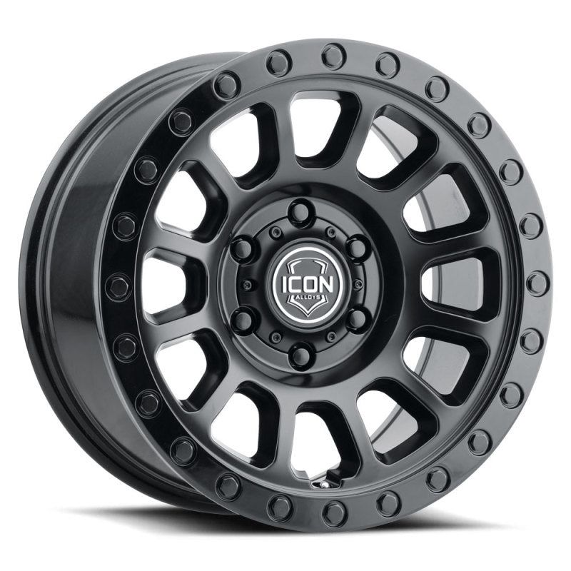 ICON Hulse 17 X 8.5 6 X 5.5 0mm Offset 4.75in BS Double Black-tuningsupply.com