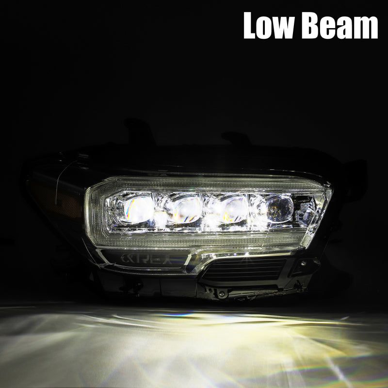 AlphaRex 16-20 Toyota Tacoma NOVA LED Projector Headlight Plank Style Alpha Black w/Activation Light-tuningsupply.com