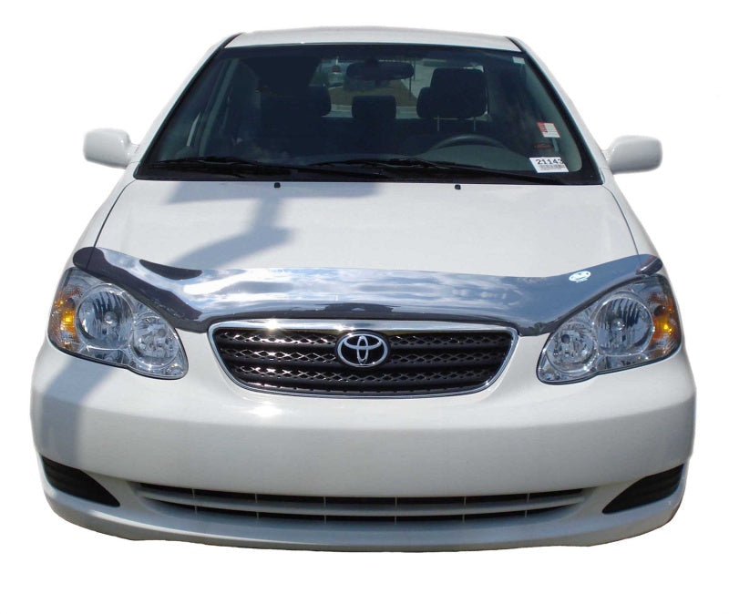 AVS 03-08 Toyota Corolla Carflector Low Profile Hood Shield - Smoke-tuningsupply.com