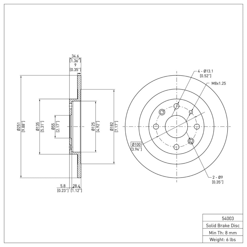 

DFC 600-54003 - DFC600-54003 - DFC 94-02 Mazda Miata Rear Brake Rotor - Shipped in Europe - Tuningsupply.com
