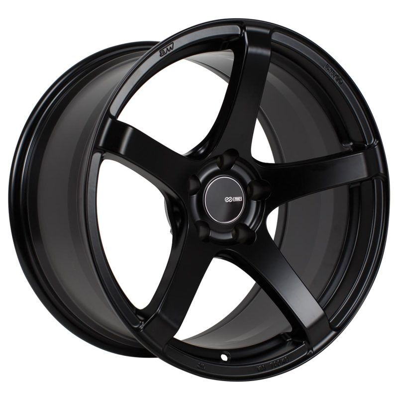 Enkei Kojin 17x8 40mm Offset 5x100 Bolt Pattern 72.6mm Bore Dia Matte Black Wheel-tuningsupply.com