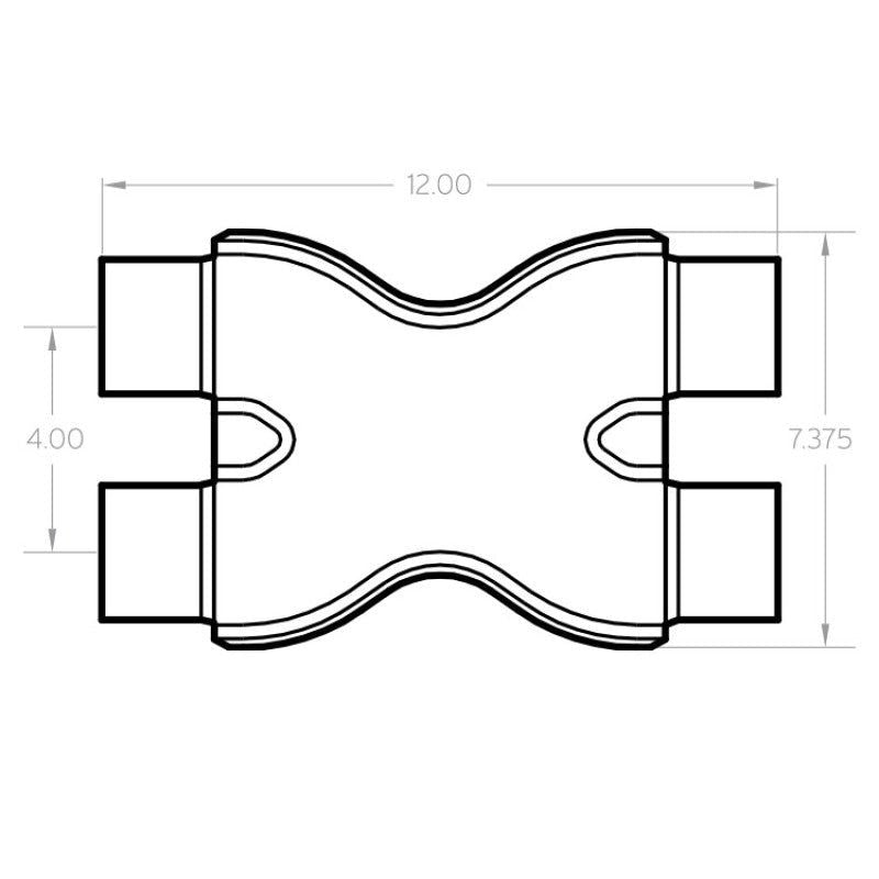 MagnaFlow Smooth Trans X 2.25/2.25 X 12 SS-tuningsupply.com