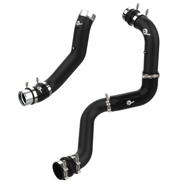 aFe BladeRunner Black 3in Aluminum Charge Pipe Kit 20-21 GM Diesel Trucks V8-6.6L (td) L5P-tuningsupply.com