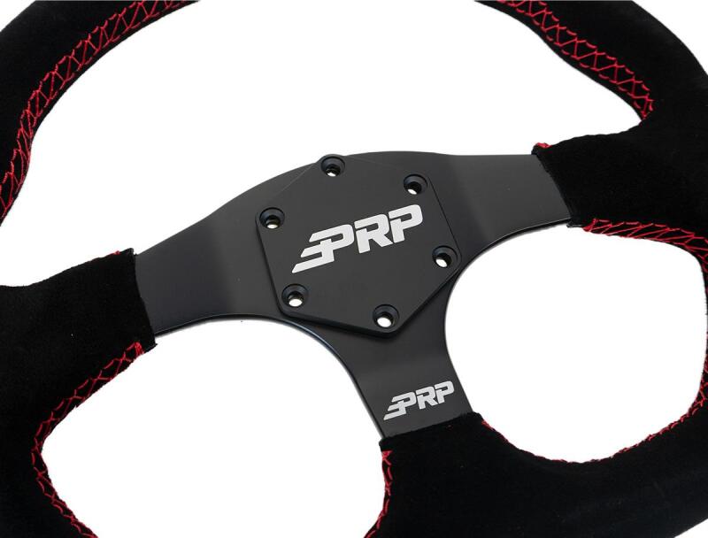 

PRP Seats G253 - PRPG253 - PRP Comp-R D-Shape Suede Steering Wheel - Red - Shipped in Europe - Tuningsupply.com
