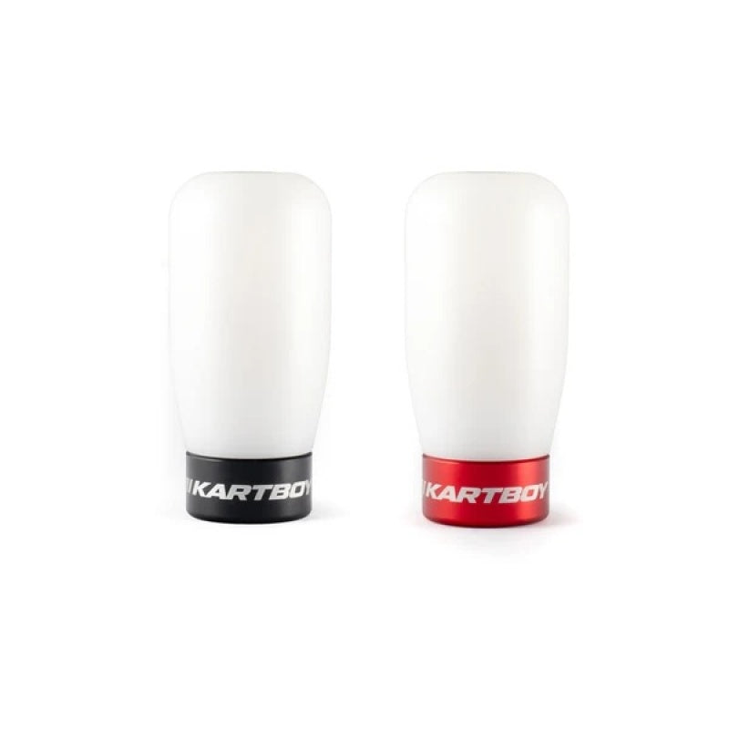

Kartboy KB-014-01004 - KBYKB-014-01004 - Kartboy StackLock Gravel Shift Knob Kit - White Delrin Cylinder - SS Core - Black & Red Trim Rings - Shipped in Europe - Tuningsupply.com
