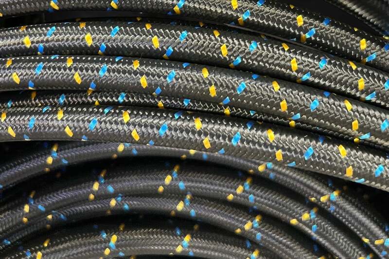 

GReddy 12851000 - GRE12851000 - GReddy AN10 Reusable Hose Nylon Braided, Black/Gold/Blue 1 FT - Shipped in Europe - Tuningsupply.com
