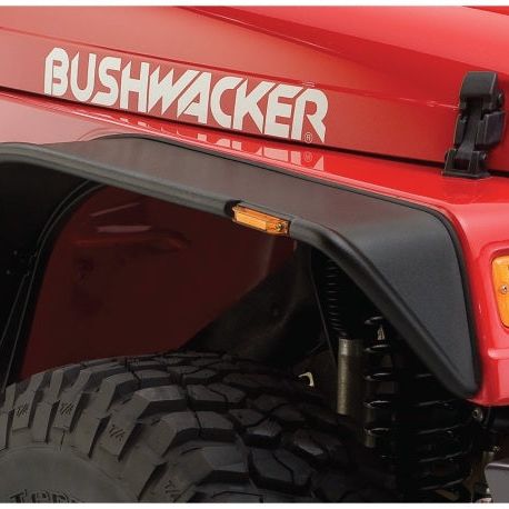 Bushwacker 97-06 Jeep TJ Flat Style Flares 2pc - Black-tuningsupply.com