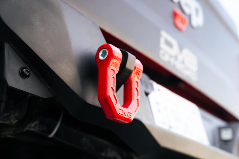 DV8 Offroad Elite Series D-Ring Shackles - Pair (Red)-tuningsupply.com