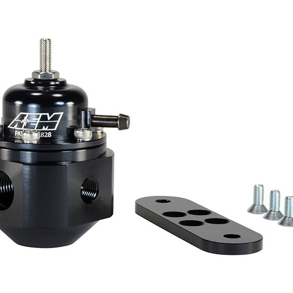 AEM Universal Black Adjustable Fuel Pressure Regulator-tuningsupply.com