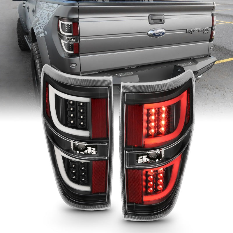 ANZO 2009-2013 Ford F-150 LED Taillights Black-tuningsupply.com