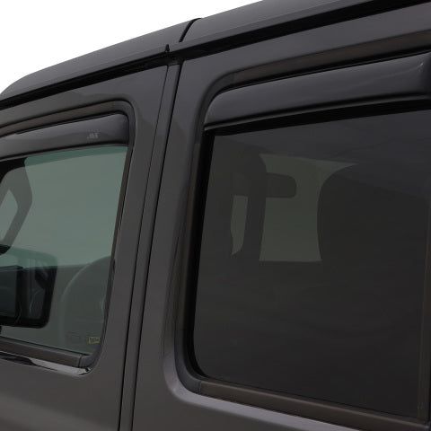 AVS 07-18 Jeep Wrangler Unlimited Ventvisor In-Channel Front & Rear Window Deflectors 4pc - Smoke-tuningsupply.com