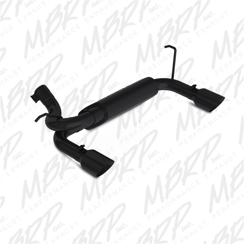 MBRP 07-14 Jeep Wrangler/Rubicon 3.6L/3.8L V6 Axle-Back Dual Rear Exit Black Performance Exhuast Sys-tuningsupply.com