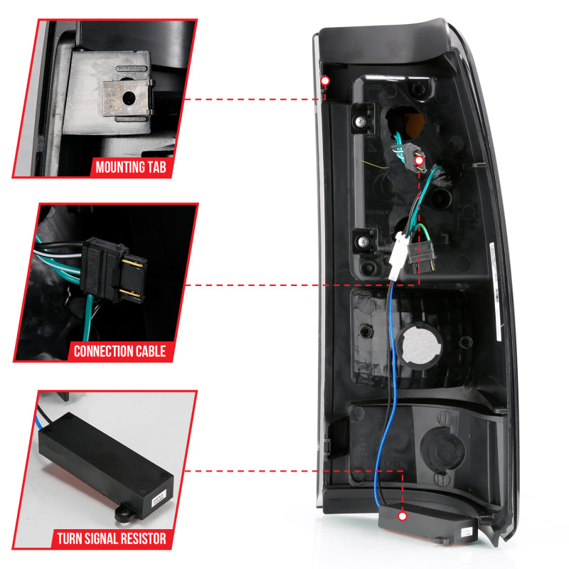 

ANZO 311345 - ANZ311345 - ANZO 1999-2000 Cadillac Escalade LED Taillights Black Housing Smoke Lens Pair - Shipped in Europe - Tuningsupply.com
