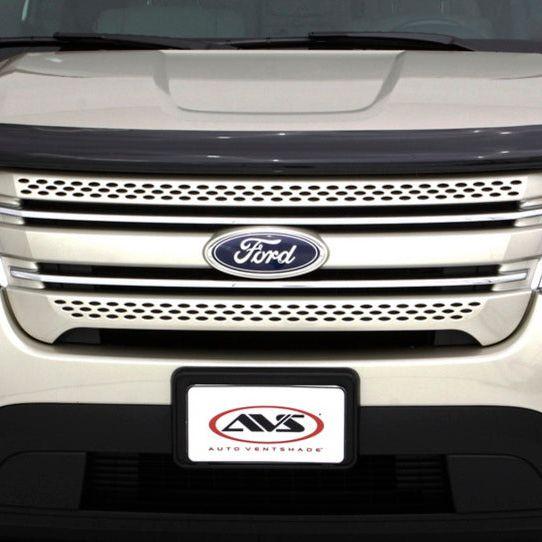 AVS 11-15 Ford Explorer (Excl. Sport Model) High Profile Bugflector II Hood Shield - Smoke-tuningsupply.com