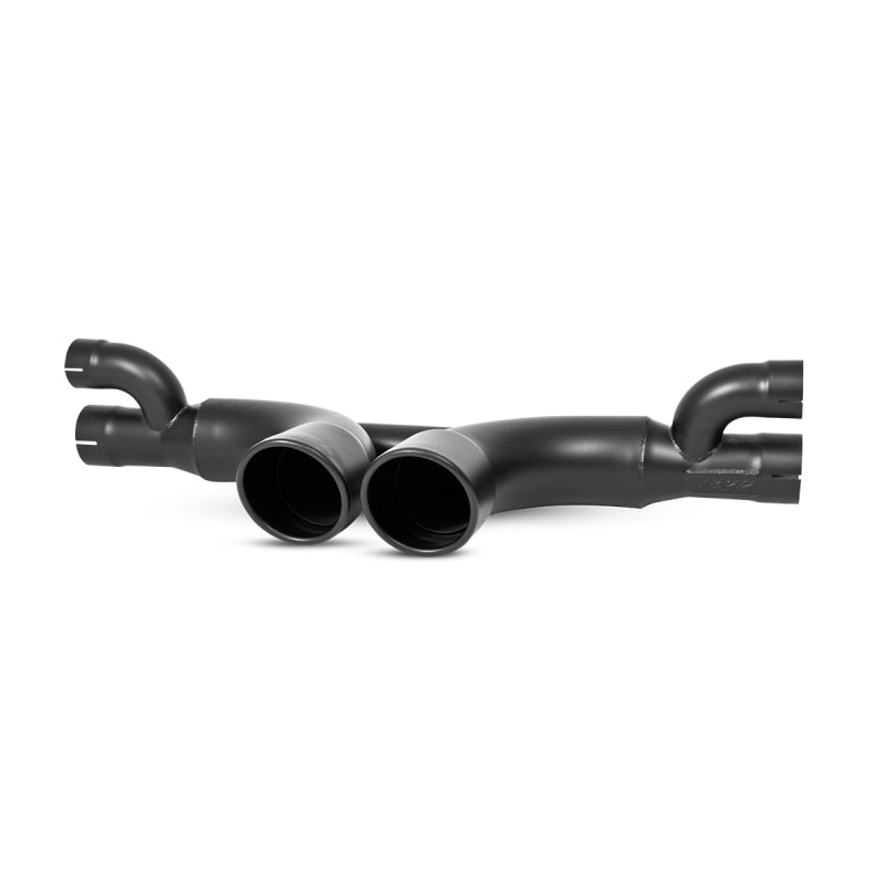 MBRP 14-19 Porsche GT3/GT3RS 3in Center Muffler Bypass 4in Tips - Black Coated-tuningsupply.com