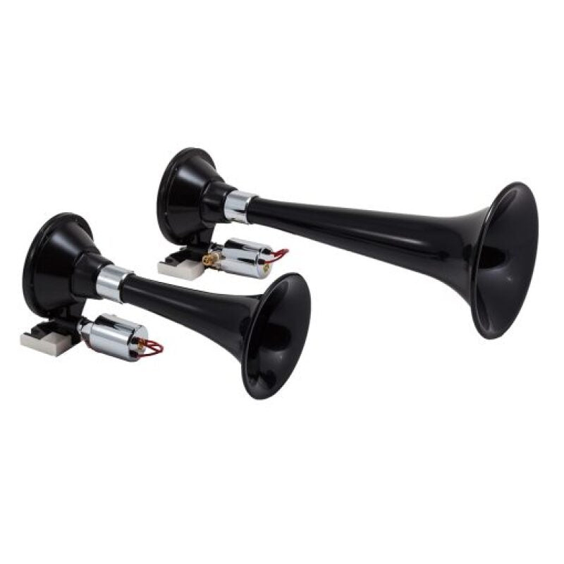 

Kleinn Air Horns 220 - KLE220 - Kleinn Black Dual Horn/ 13In/8In - High Impact ABS Trumpet/ Zinc Alloy Base - Shipped in Europe - Tuningsupply.com
