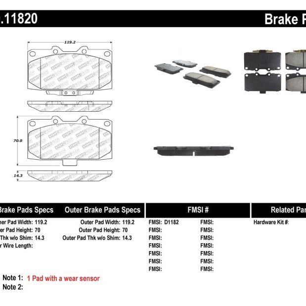 StopTech Performance 06-07 Subaru Impreza WRX/WRX STi Front Brake Pads-Brake Pads - Performance-Stoptech-STO309.11820-SMINKpower Performance Parts