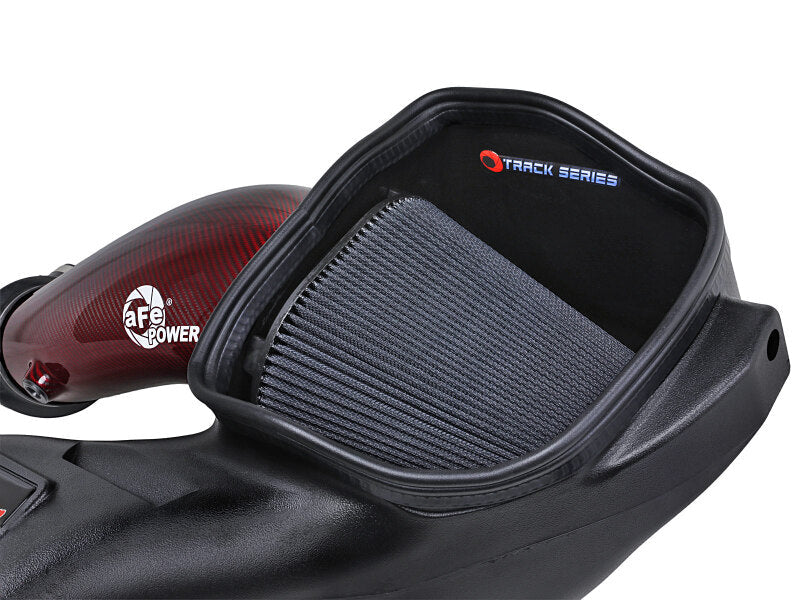 aFe 23-24 Ford F150 Raptor R Supercharged Red Carbon Track Series Air Intake w/ P5R Filter (MOQ 24)-tuningsupply.com