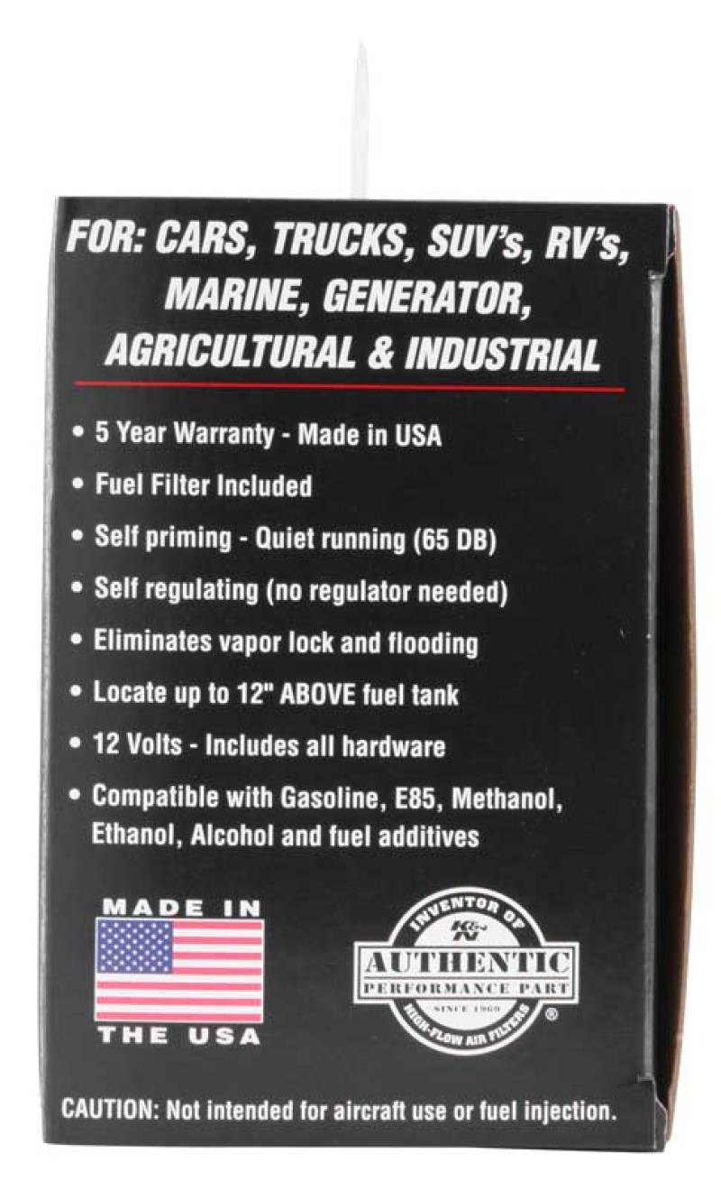 

K&N Engineering 81-0402 - KNN81-0402 - K&N Performance Electric Fuel Pump 4-7 PSI - Shipped in Europe - Tuningsupply.com
