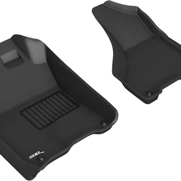 3D MAXpider 2012-2020 Dodge Ram 1500 Crew/2500/3500 Crew/Mega Kagu 1st Row Floormat - Black-tuningsupply.com