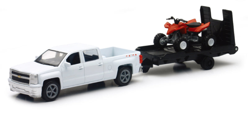 New Ray Toys Chevy Silverado Pickup with ATV/ Scale - 1:43-tuningsupply.com