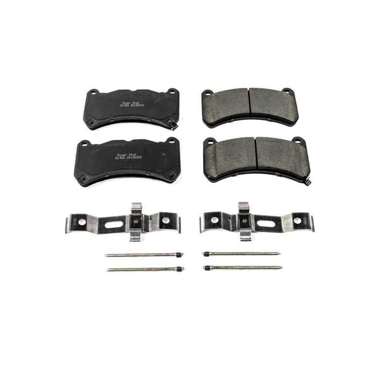 Power Stop 13-14 Ford Mustang Front Z17 Evolution Ceramic Brake Pads w/Hardware-tuningsupply.com