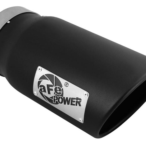 aFe Diesel Exhaust Tip Bolt On Black 5in Inlet x 6in Outlet x 12in Long-tuningsupply.com