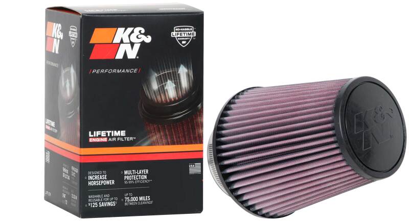 

K&N Engineering RU-1032 - KNNRU-1032 - K&N Universal Clamp-On Air Filter 4in FLG / 6-1/2in B / 4-1/2in T / 7in H - Shipped in Europe - Tuningsupply.com

