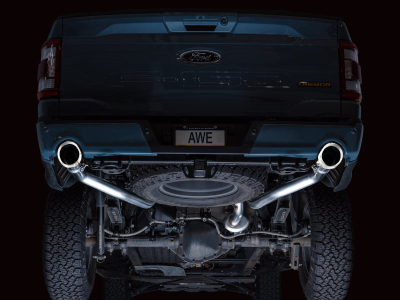 

AWE Tuning 3015-32402 - AWE3015-32402 - AWE Tuning 2021+ Ford F150 Tremor w/ Bumper Cutouts 0FG Resonated Cat-Back w/ Chrome Silver Tips - Shipped in Europe - Tuningsupply.com

