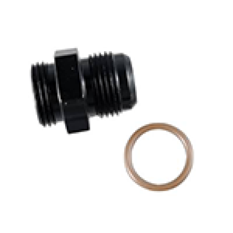 Fragola -6AN x 7/8-14 (10) Radius Fitting - Black-tuningsupply.com