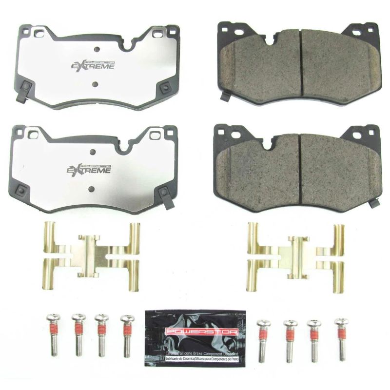 Power Stop 2020 Chevrolet Corvette Front Z26 Extreme Street Brake Pads w/Hardware-tuningsupply.com