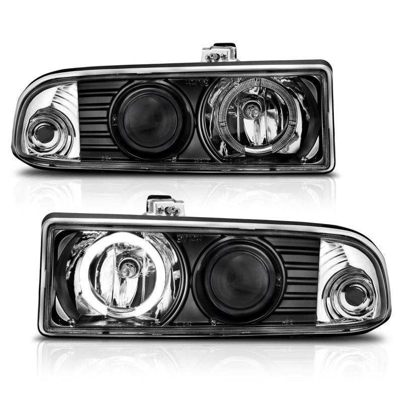 

ANZO 111015 - ANZ111015 - ANZO 1998-2005 Chevrolet S-10 Projector Headlights w/ Halo Black - Shipped in Europe - Tuningsupply.com
