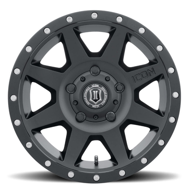 ICON Rebound 18x9 5x150 25mm Offset 6in BS 110.1mm Bore Satin Black Wheel-tuningsupply.com