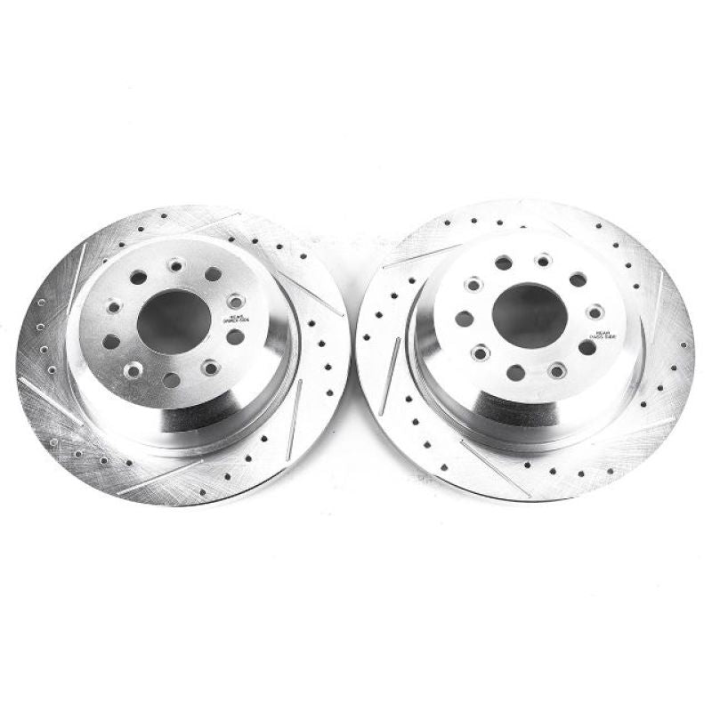 Power Stop 18-19 Jeep Wrangler Rear Evolution Drilled & Slotted Rotors - Pair-tuningsupply.com