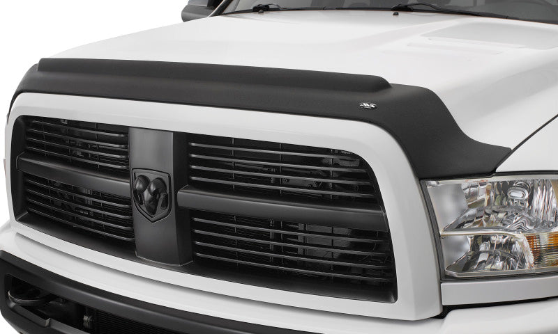 AVS 09-18 Dodge RAM 1500 (Excl. Sport Models) Aeroskin II Textured Low Profile Hood Shield - Black-tuningsupply.com