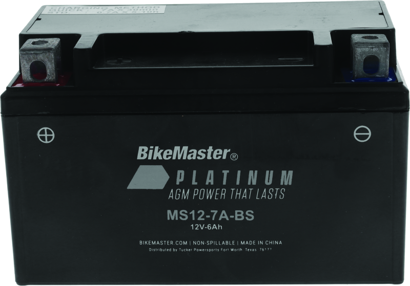 BikeMaster AGM Battery - MS12-7A-BS-tuningsupply.com