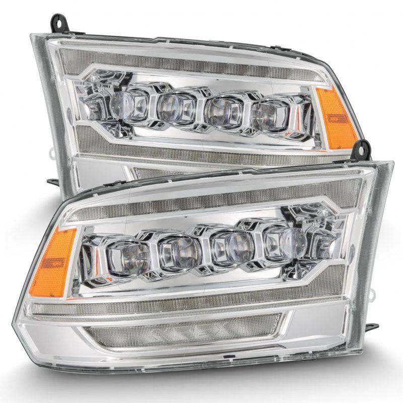 AlphaRex 09-18 Ram 2500 NOVA LED Proj Headlights Plank Style Chrome w/Activ Light/Seq Signal/DRL-tuningsupply.com