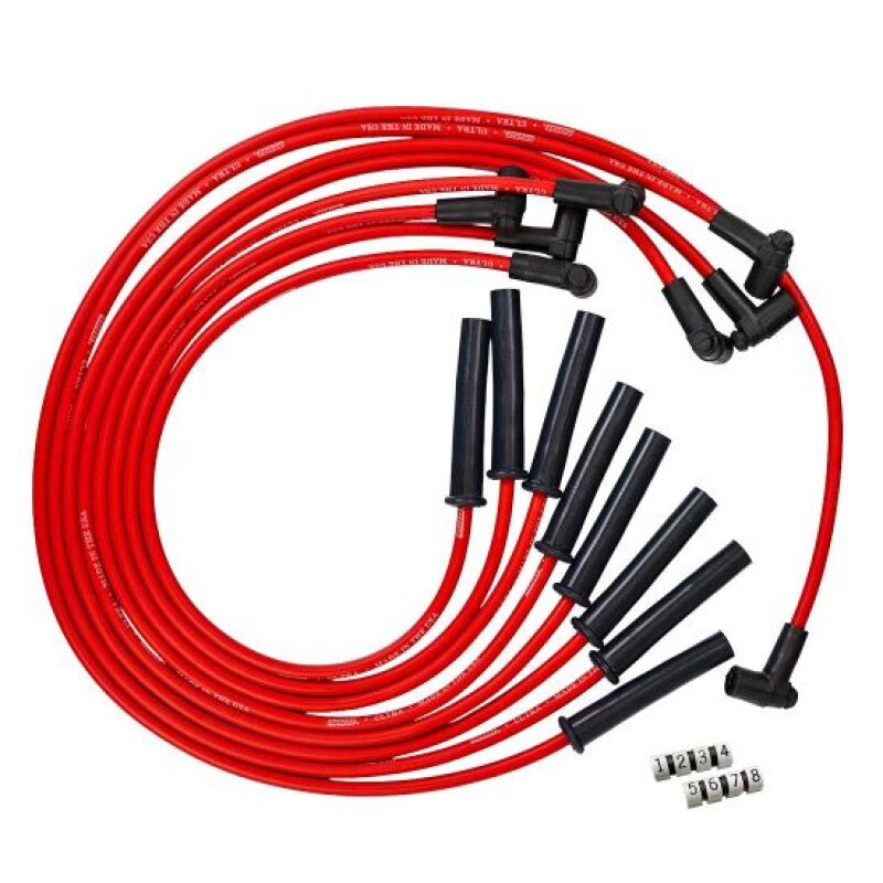 
    

Moroso 52038 - MOR52038 - Moroso GM BBC 366-454 HEI-Style w/Coil In Cap Ultra 350 8mm Multi-Angle Spark Plug Wire Set - Red - Shipped in Europe - Tuningsupply.com

  