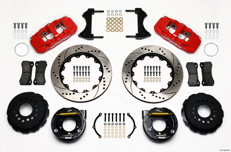 
  

Wilwood 140-10950-DR - WIL140-10950-DR - Wilwood AERO4 Rear P-Brake Kit 14.00in Drill Red 2005-2014 Mustang - Shipped in Europe - Tuningsupply.com

