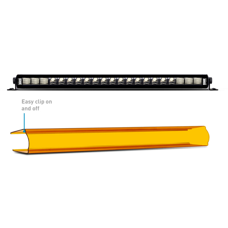 Borne Off-Road Light Bar Cover Single Row 20in Amber-tuningsupply.com