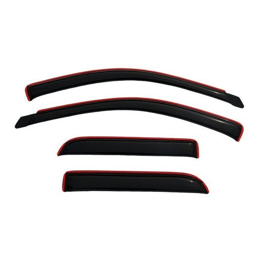 AVS 02-08 Dodge RAM 1500 Quad Cab Ventvisor In-Channel Front & Rear Window Deflectors 4pc - Smoke-tuningsupply.com