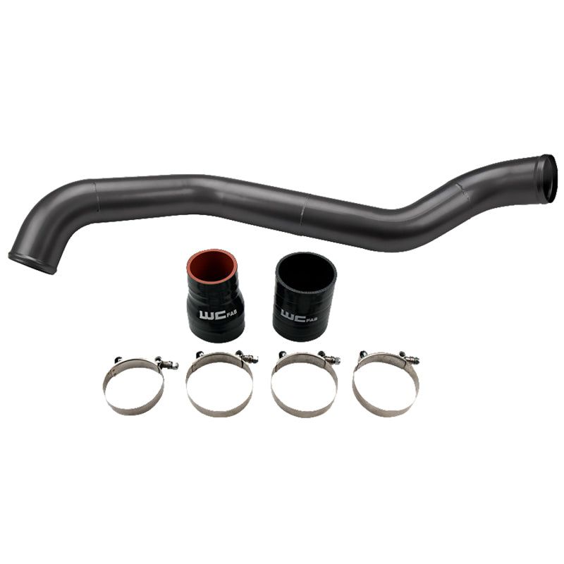 Wehrli 01-04 Chevrolet 6.6L LB7 Duramax Driver Side 3in Intercooler Pipe - Gloss Black-Intercooler Pipe Kits-Wehrli-WCFWCF100349-GB-SMINKpower Performance Parts