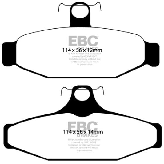 EBC 90-00 Aston Martin Vantage 5.3 (Twin Supercharged)(AP) Redstuff Rear Brake Pads-tuningsupply.com