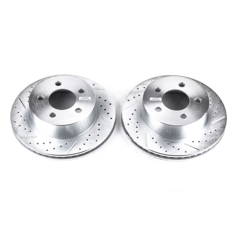 Power Stop 99-01 Jeep Cherokee Front Evolution Drilled & Slotted Rotors - Pair-tuningsupply.com