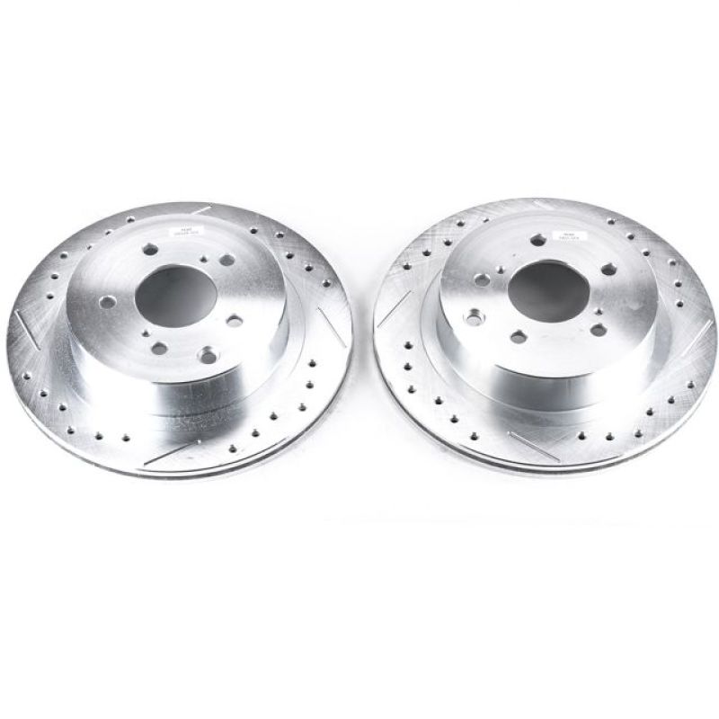 Power Stop 89-96 Nissan 300ZX Rear Evolution Drilled & Slotted Rotors - Pair-tuningsupply.com