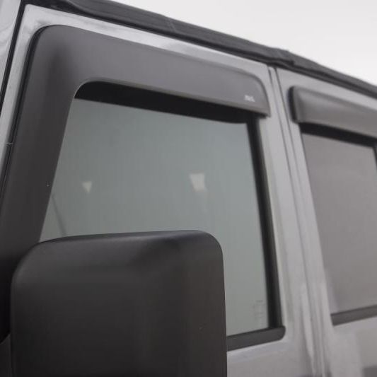 AVS 07-18 Jeep Wrangler Unlimited Ventvisor Low Profile Window Deflectors 4pc - Matte Black-tuningsupply.com