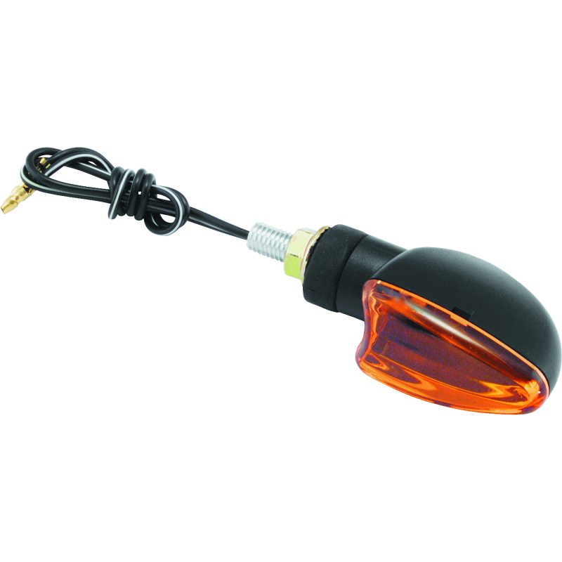 BikeMaster Ministalk Marker Light V-Shape - Black/Amber-tuningsupply.com